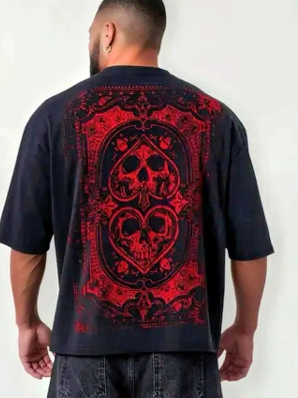 YoungLa Persian Rug Graphic Short Sleeve Tee Black/Red. XXL